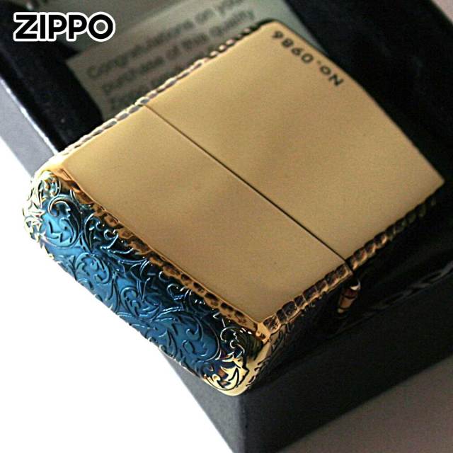 Zippo ジッポー サイドアラベスク 唐草 3面 コーナーリューター