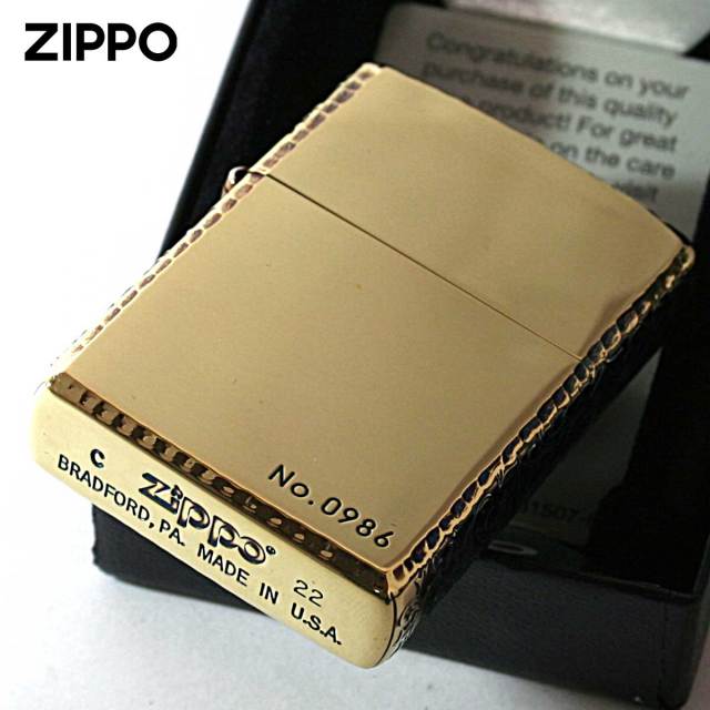 Zippo ジッポー サイドアラベスク 唐草 3面 コーナーリューター