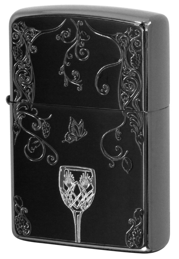 Zippo ジッポー SENSUAL GLASS （A）Black Nickel メール便可