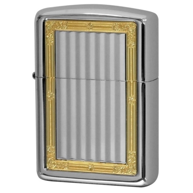 Zippo ジッポー アーマー ゴールドプレートフレーム ダイアノシルバー ARMOR GPフレーム B