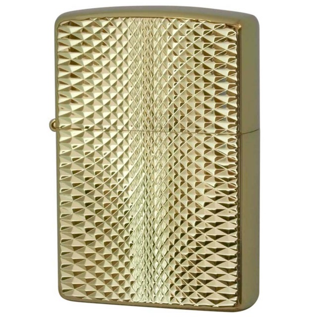 Zippo ジッポー ダイアモンドカット 金メッキ 両面加工 Diamond Cut ゴールドタンク A