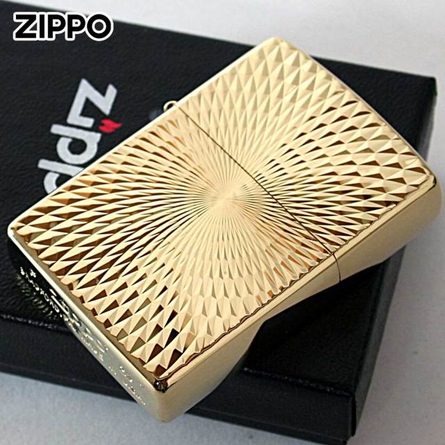 Zippo ジッポー ARMOR ＃162 アーマー ダイヤカット 金メッキ ゴールド