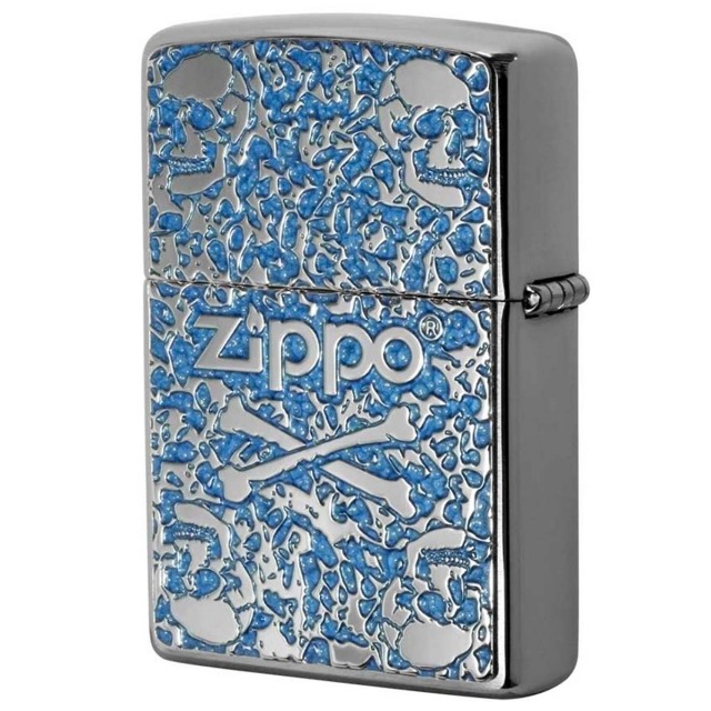 Zippo ジッポー スカル ドクロ 骸骨 Skull ブルー ＃200 メタル