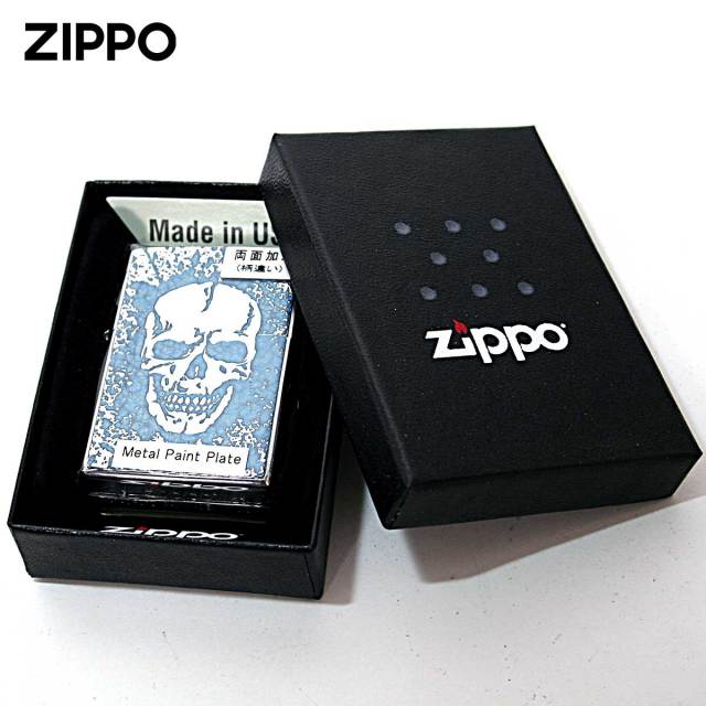 Zippo ジッポー スカル ドクロ 骸骨 Skull ブルー ＃200 メタル