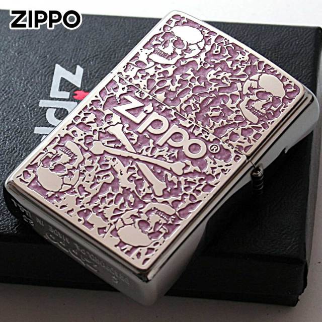 Zippo ジッポー スカル ドクロ 骸骨 Skull ピンク ＃200 メタル