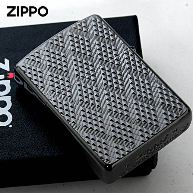 【新品 未使用】激レア　南国育ち　ジッポ　深彫り仕上げアーマータイプ Zippo ジッポー アーマー ディアマンテ ダイアモンド彫刻 ネオブラック