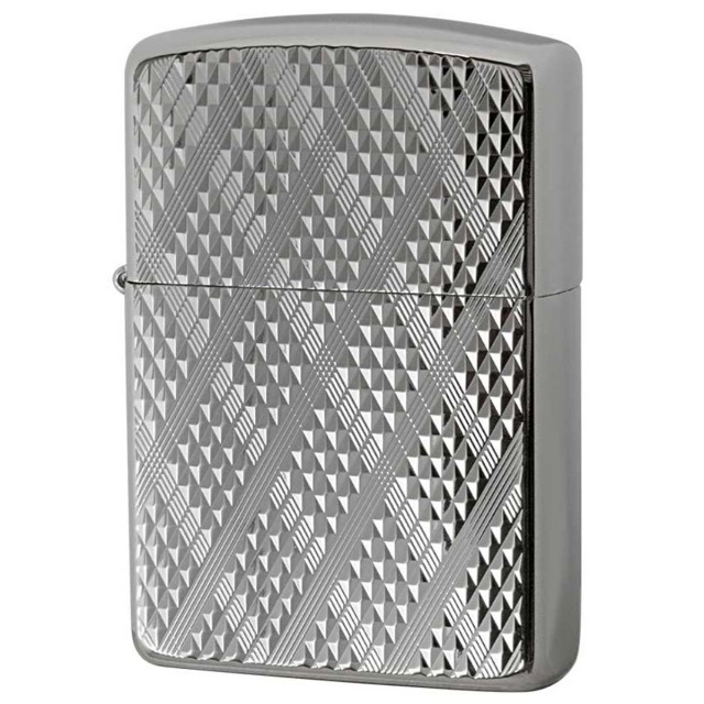 Zippo ジッポー アーマー ディアマンテ ダイアモンド彫刻 ホワイトニッケル 両面加工 ARMOR Diamante White Nickel WN-A