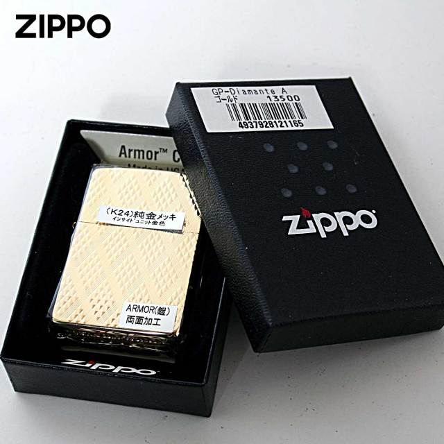 Zippo ジッポー アーマー ディアマンテ ダイアモンド彫刻 金メッキ