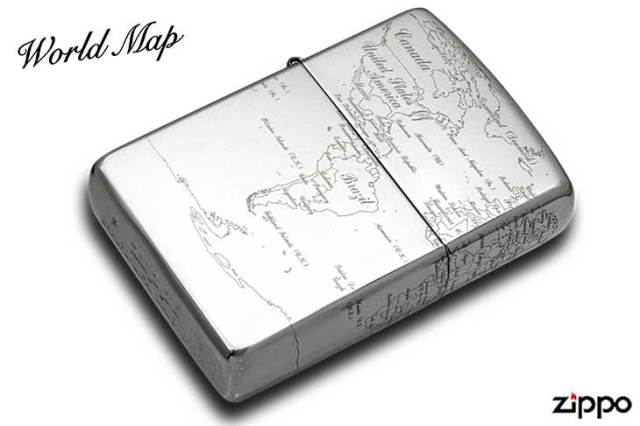 Zippo ジッポー World Map ワールドマップ PT｜Zippo専門店フラミンゴ 