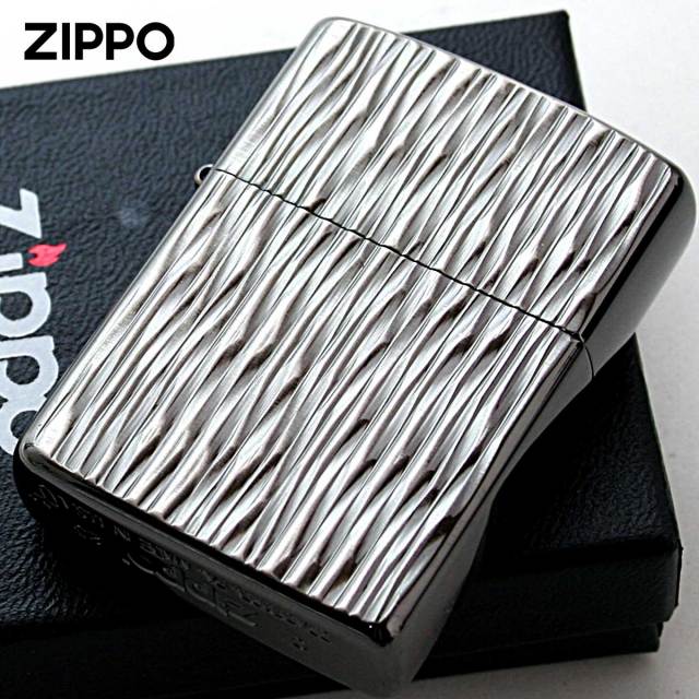Zippo ジッポー アーマー ヒートヘイズ シルバー ブラック 両面加工
