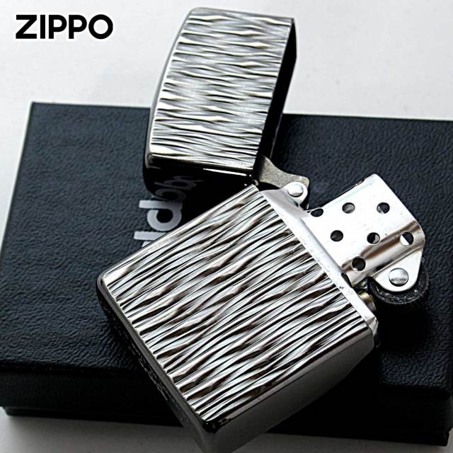 Zippo ジッポー アーマー ヒートヘイズ シルバー ブラック 両面加工