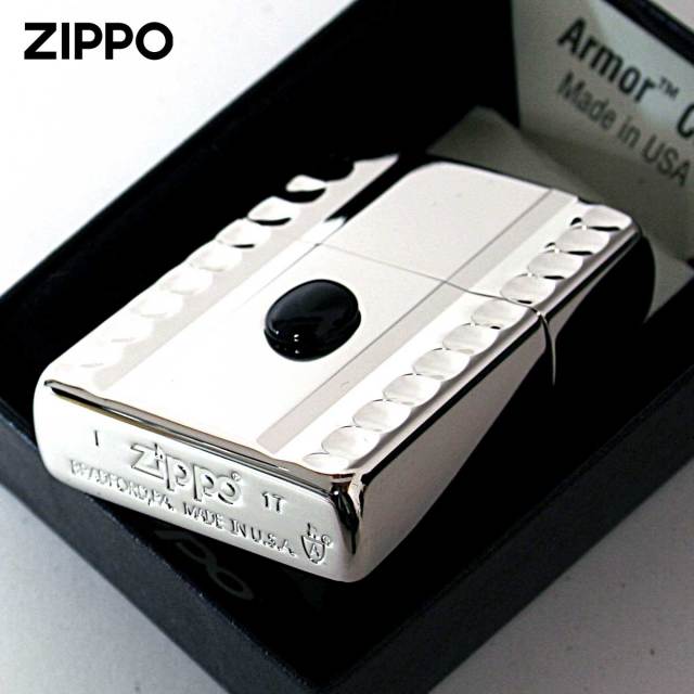 Zippo ジッポー NC両面彫刻 天然石貼り NC-Onyx NB｜Zippo専門店