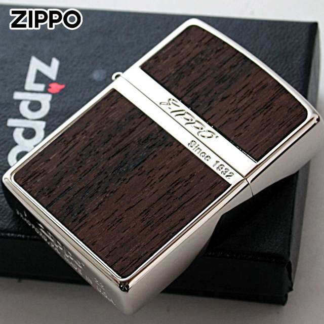 zippo ジッポーライター WOOD&LINE ウッド＆ライン 金メッキ
