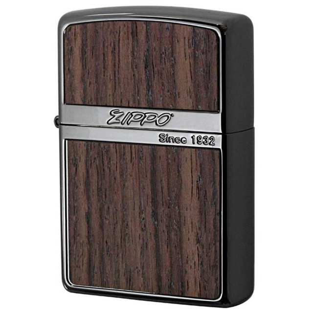 Zippo ジッポー ウッド 木目 木 ネオブラック 両面加工 Wood Series Neo Black NB-Wood ライト ローズウッド