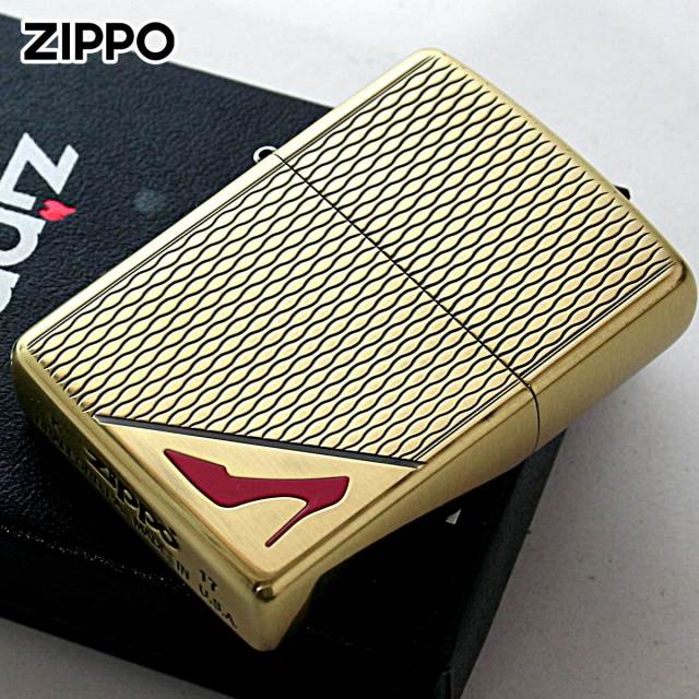 Zippo ジッポー レッドハイヒール 両面彫刻 ブラスいぶし RED High