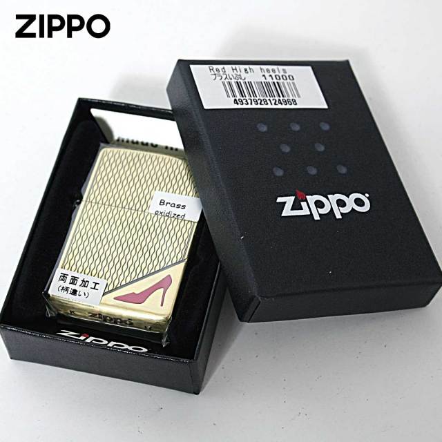 Zippo ジッポー レッドハイヒール 両面彫刻 ブラスいぶし RED High