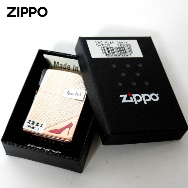 Zippo ジッポー レッドハイヒール 両面彫刻 ローズピンク RED High