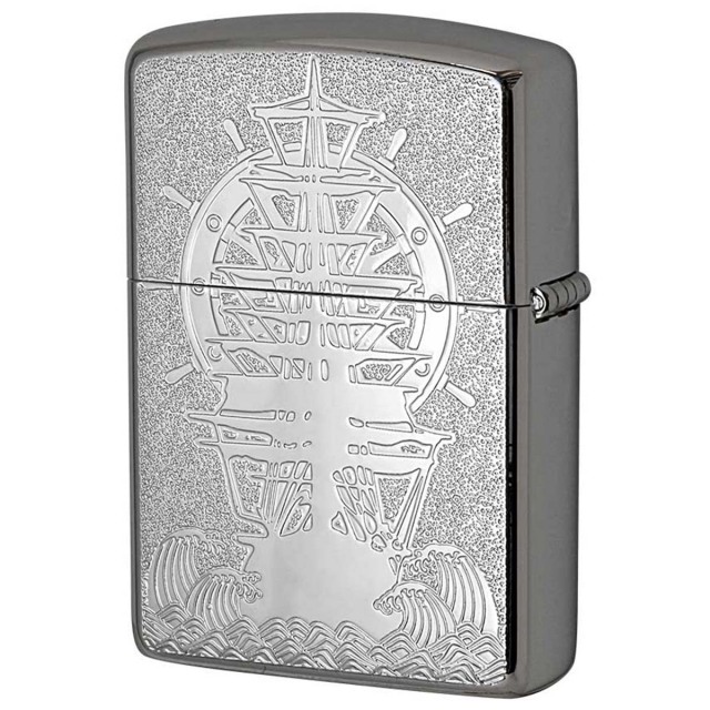 Zippo ジッポー シェル 貝 インレイ 象嵌 ワールドマップ 銀メッキ