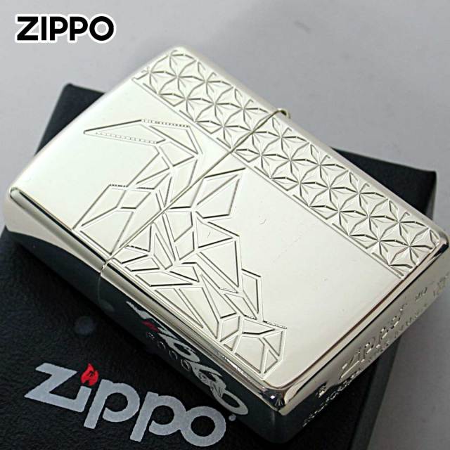 Zippo ジッポー アーマー ブル 牛 シェル 貝 インレイ 象嵌 銀メッキ