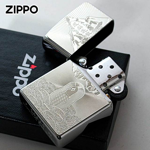 Zippo ジッポー アマビエ シルバー ＃200 メタルプレート 両面加工