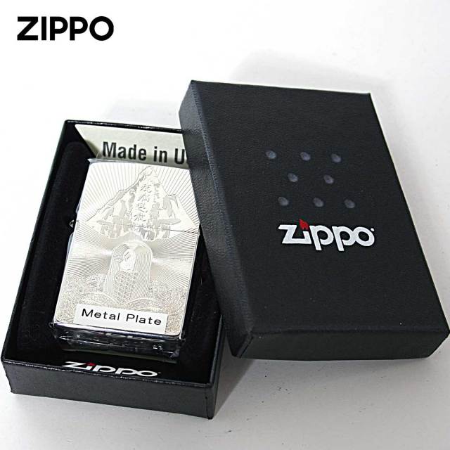 Zippo ジッポー アマビエ シルバー ＃200 メタルプレート 両面加工