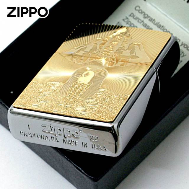 Zippo ジッポー アマビエ ゴールド ＃200 ゴールドプレート 両面加工