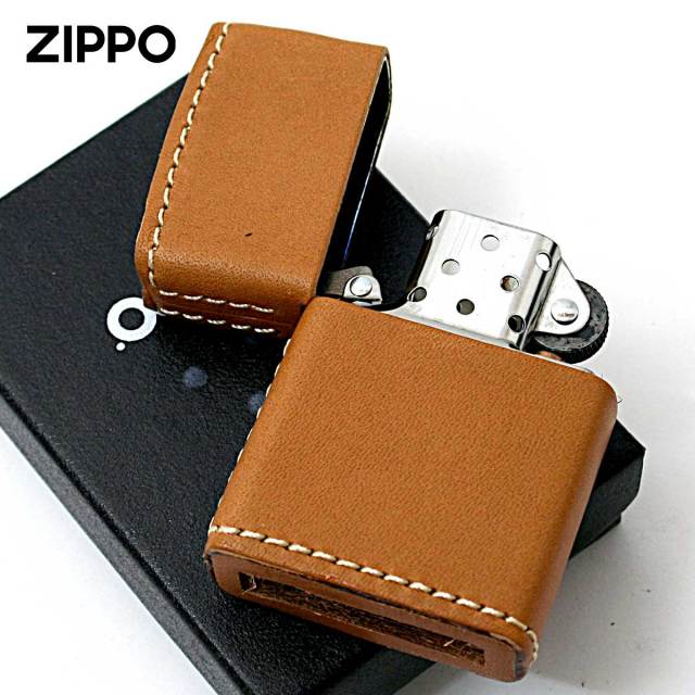 Zippo ジッポー 牛革巻き リゾンテ 本革 タン｜Zippo専門店フラミンゴ
