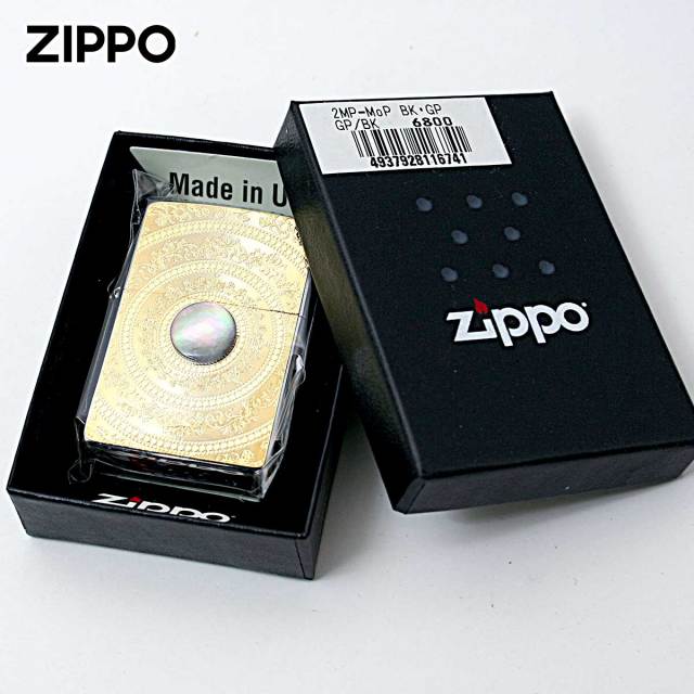 Zippo ジッポー 黒蝶貝 パール Mother of Pearl ＃200 ゴールド
