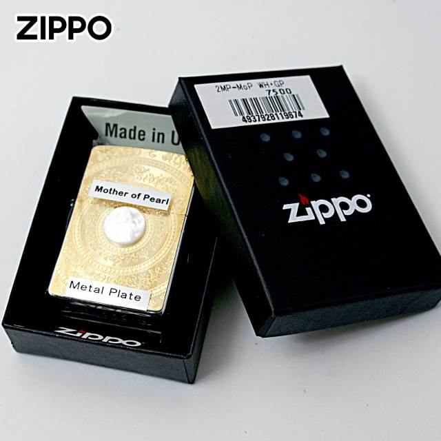 Zippo ジッポー 白蝶貝 パール Mother of Pearl ＃200 ゴールド