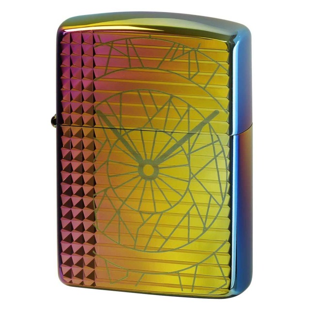 Zippo ジッポー アーマー ポリゴン クロック 時計 チタニュームコーティング レインボー Armor Polygon Clock  TC-R