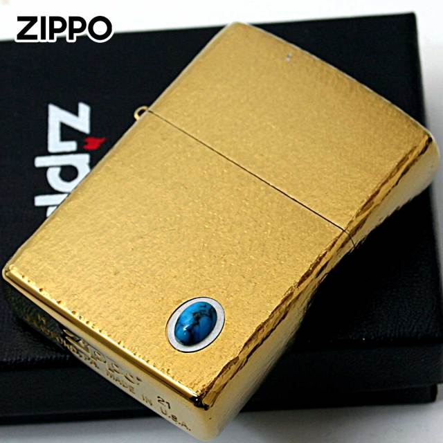 Zippo ジッポー ターコイズ 天然石 ハンマートーン チタニューム