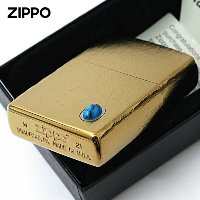 Zippo ジッポー ターコイズ 天然石 ハンマートーン チタニューム