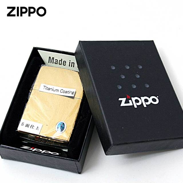 Zippo ジッポー ターコイズ 天然石 ハンマートーン チタニューム