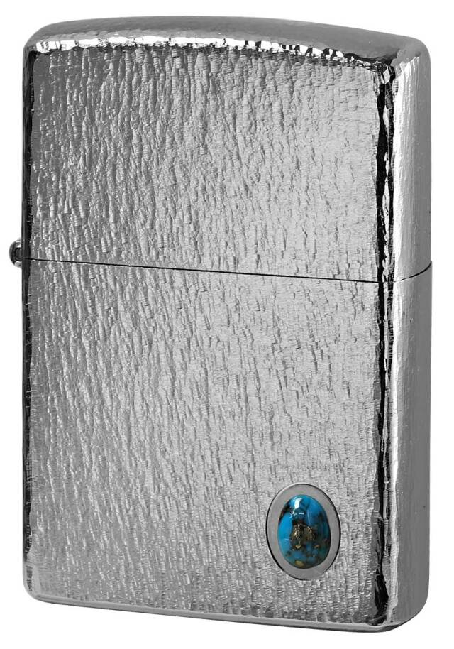 Zippo ジッポー TITANIUM COATING Hammer Tone Turquoise Silver HT-S