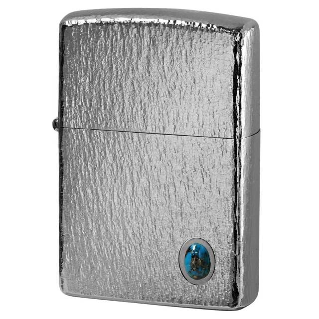 Zippo ジッポー TITANIUM COATING Hammer Tone Turquoise Silver HT-S メール便可