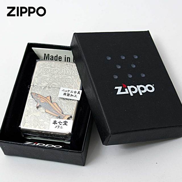 Zippo ジッポー シロギス 鱚 ヴィンテージ 七宝メタル 海水魚 Vintage