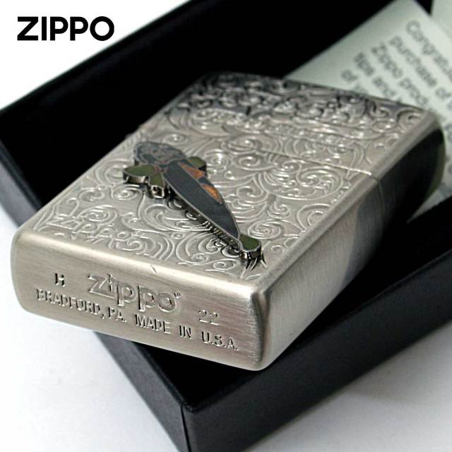 ＊フィッシュテール＊限定ビンテージ＊2001年＊コレクタブル＊エナメル七宝 Zippo ジッポー マゴチ ヴィンテージ 七宝メタル 海水魚 Vintage