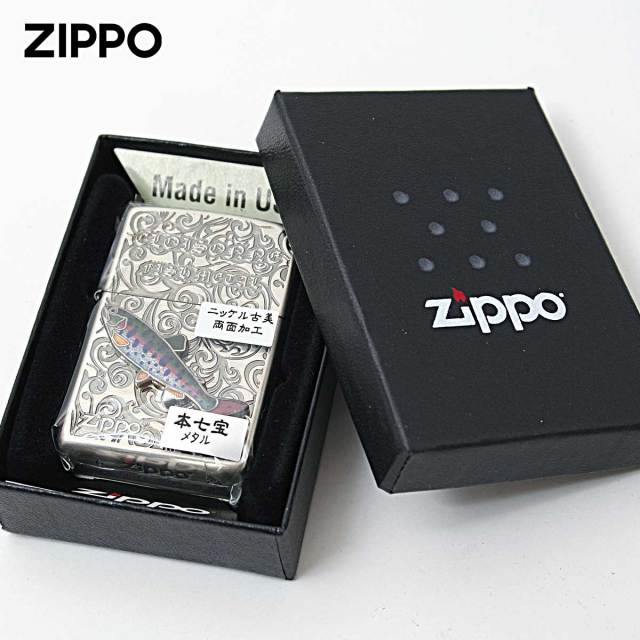 Zippo ジッポー ヤマメ ヴィンテージ 七宝メタル 淡水魚 Vintage 