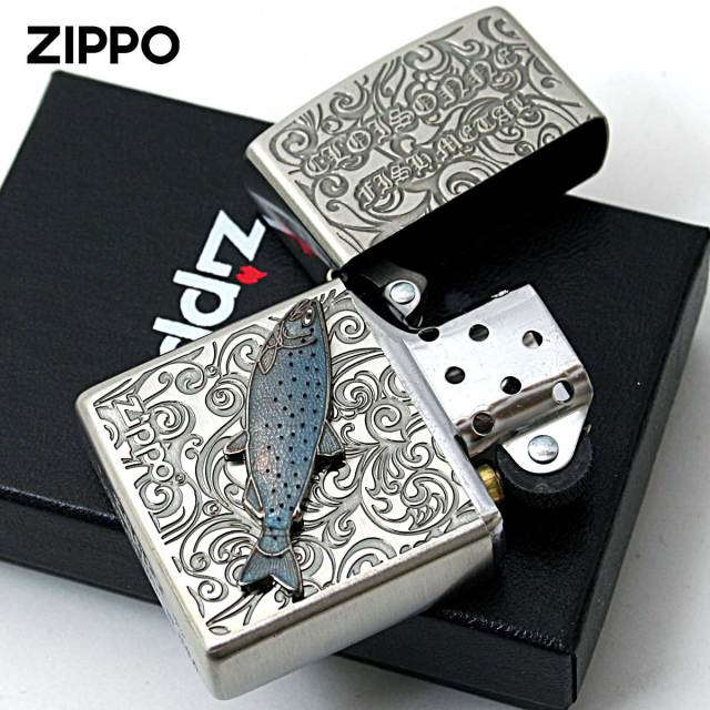 Zippo ジッポー コーホーサーモン ヴィンテージ 七宝メタル 淡水魚