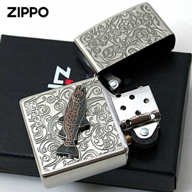 Zippo ジッポー ブラウントラウト ヴィンテージ 七宝メタル