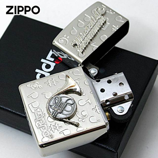 Zippo ジッポー ホルン 楽器 メタル Musical instrumet White Nickel