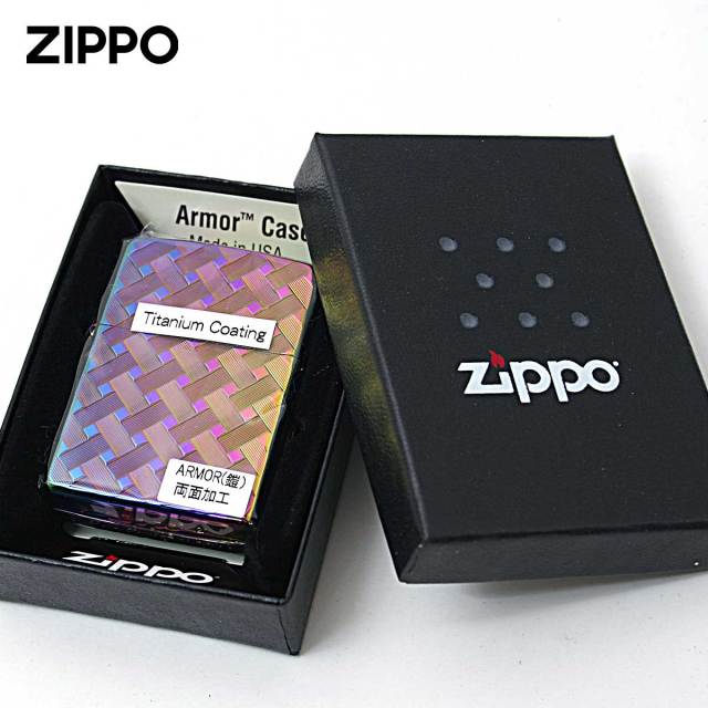ZIPPO - ゆめみ Zippo ジッポー 網目模様 両面加工 つむぎ ゴールド Tsumugi