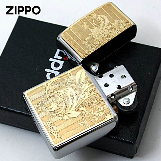 ZIPPO STERLING 唐草模様ゴールド 純銀プレート 唐草模様 Zippo ZIPPO STERLING 唐草模様ゴールド 純銀プレート 唐草模様 Zippo