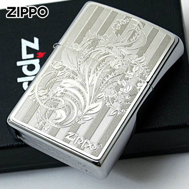 Zippo ジッポー アラベスク 唐草 ＃200 メタルプレート ニッケルメッキ