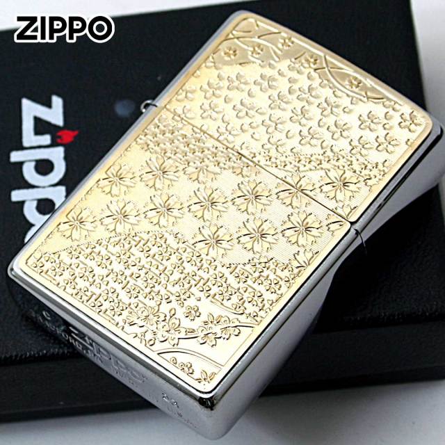 Zippo ジッポー 桜 さくら ＃200 ゴールドプレート ニッケルメッキ 2MP