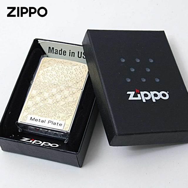 Zippo ジッポー 桜 さくら ＃200 ゴールドプレート ニッケルメッキ 2MP