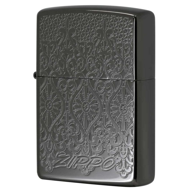 Zippo ジッポー ヨーロピアン レース グレー European Lace Titanium Coating Black Gray