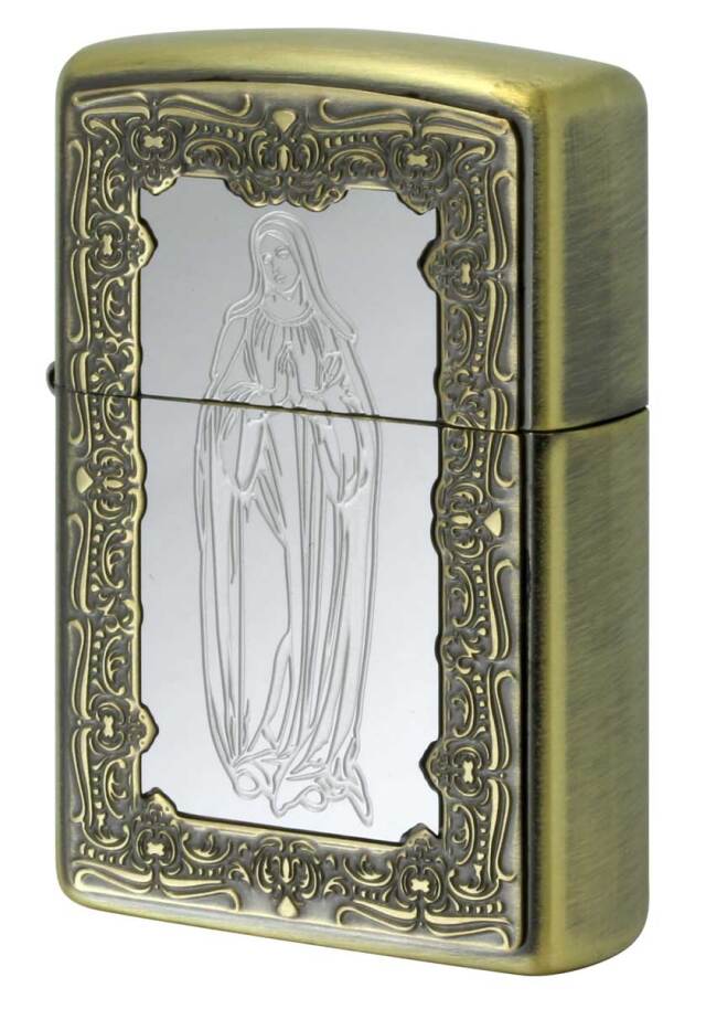Zippo ジッポー 在庫限り完売 MARIA in Mirror Antique Brass マリアインミラー アンティークブラス A-Brass メール便可