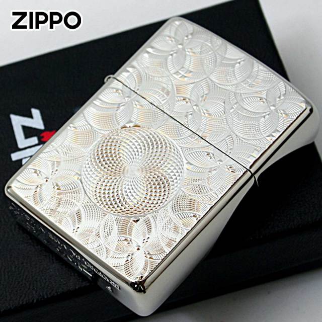 Zippo ジッポー アーマー グリッター 両面加工 ホワイトニッケル ARMOR