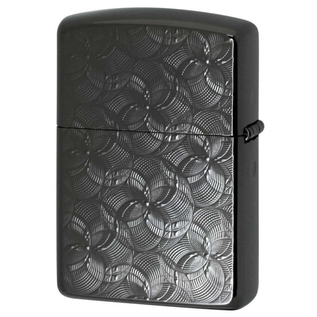 Zippo ジッポー アーマー グリッター 両面加工 ネオブラック ARMOR 